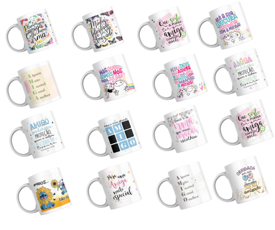 Canecas Personalizada Amizade com frases divertidas